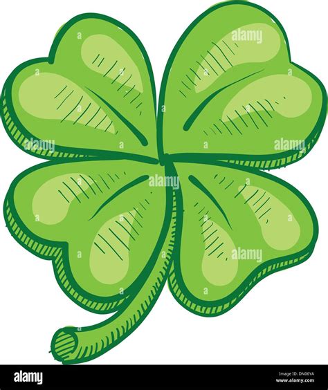 Luck Four Leaf Clover Sketch Stock Vector Image And Art Alamy