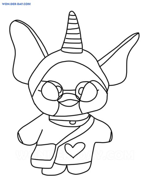Lalafanfan Duck Coloring Pages | Free Coloring Pages