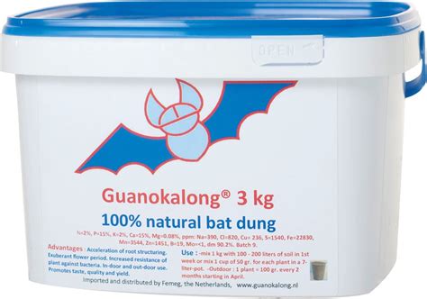 GuanoKalong Powder Bat Guano for Soil 3KG | THC Hydroponics