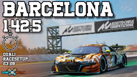 AUDI R8 LMS EVO II Hotlap BARCELONA 1 42 5 Setup Assetto Corsa