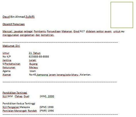 Contoh Ayat Objective Untuk Resume