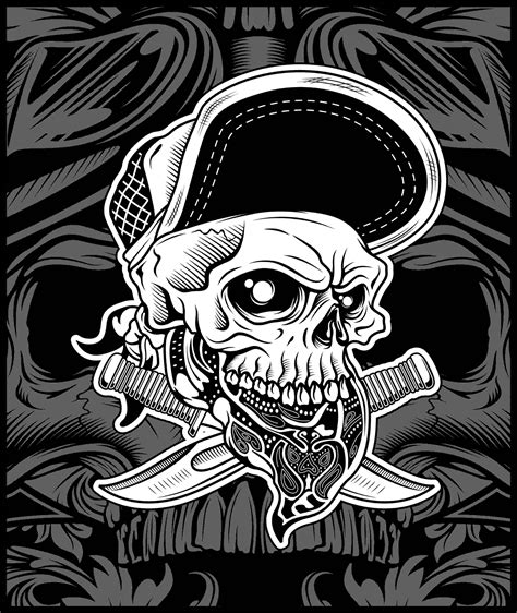 Skull Bandana Vector At Vectorified Collection Of Skull Bandana