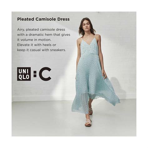 Pleated Camisole Printed Dress Uniqlo Us