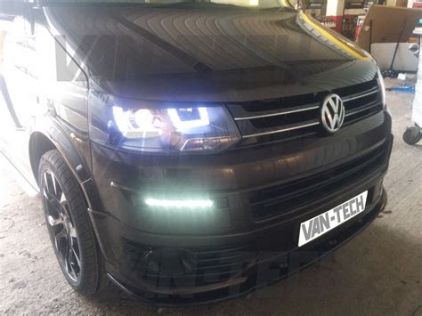 VW Transporter T5 1 LED DRL Light Bar Headlights 2010 2015