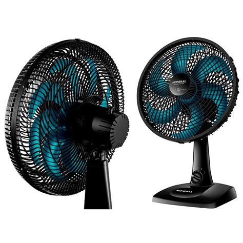 Ventilador De Mesa Mondial Turbo Preto P S Cor Azul Submarino