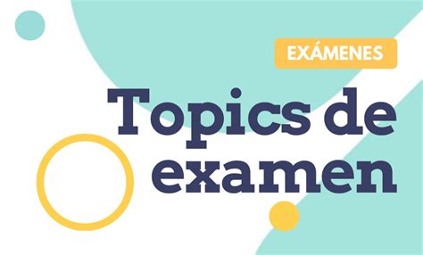 Topics para preparar exámenes idiomium