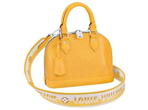 Louis Vuitton LV Alma BB Epi With Strap Yellow Leather Ref 429704