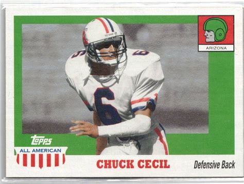 Topps All American Football Card Chuck Cecil Green Bay Packers