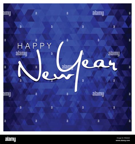 Happy New Year Typography With Abstract Background Design Vector Stock