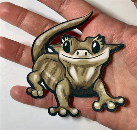 Crested Gecko Sticker Etsy