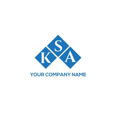 Ksa Letter Logo Design On White Background Ksa Creative Initials