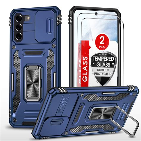 Leyi Samsung S21 Fe Case Galaxy S21 Fe 5g Case With[2 Pack]screen Protector [slide Camera