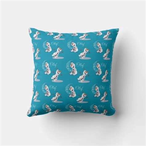 Olaf Wave Of Snowflakes Throw Pillow Zazzle