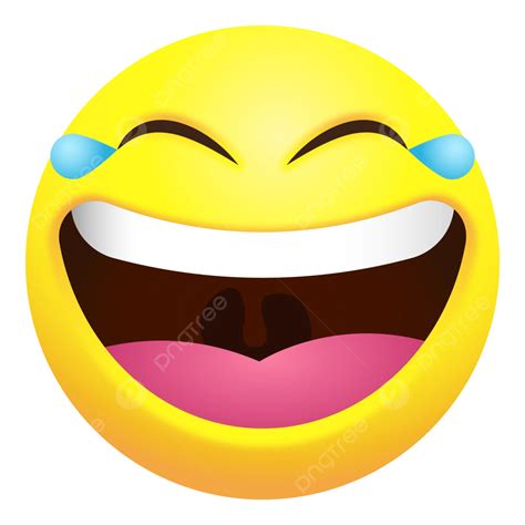 Laughing Out Loud Emoji With Funny Face In Yellow Gradation Color ...