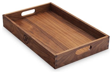 Hardwood Serving Tray Walnut Traditional Serving Trays By Jewett