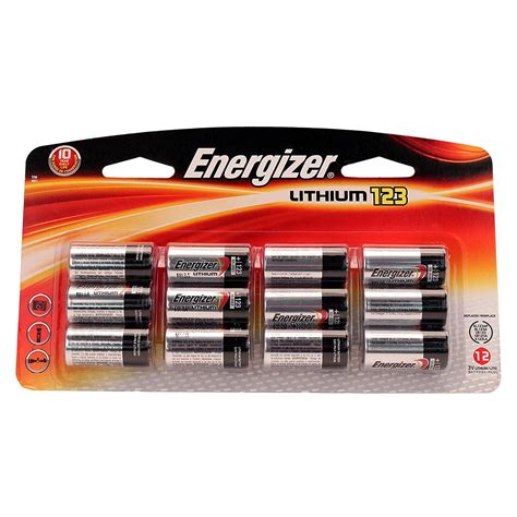 12 Card Energizer Cr123a 3 Volt Lithium Batteries El123a Walmart Canada