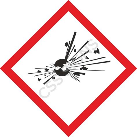 Explosive Ghs Hazard Label Sign Shop Ireland Css Signs