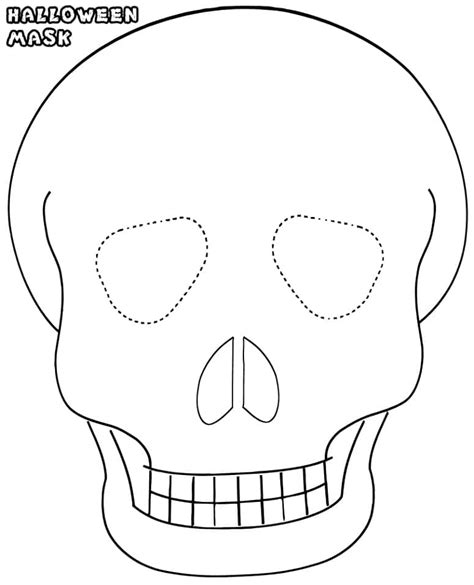 Halloween Skull Mask Coloring Page Download Print Or Color Online