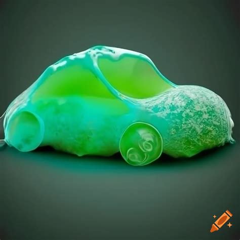 Realistic 3d Rendering Of A Small Green Slime Car On Craiyon