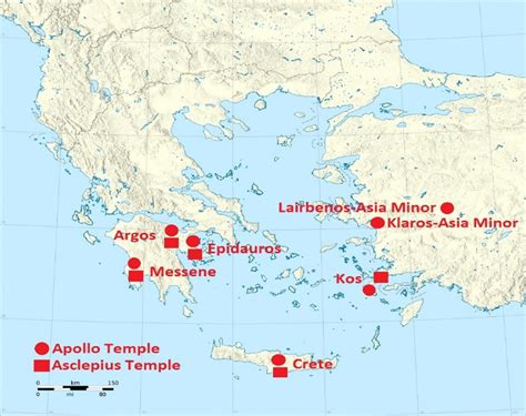 Sites of Apollo and Asclepius Temples studied. | Download Scientific ...