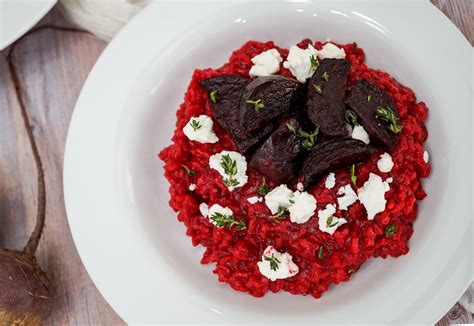 Roasted Beet Risotto With Goat Cheese A Healthy Italian Recipe