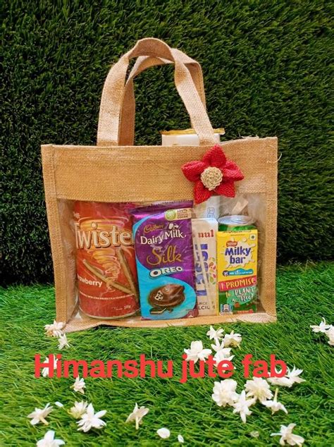 Plain Handled Jute Fancy Gift Bag For Gifting Capacity Kg At Rs