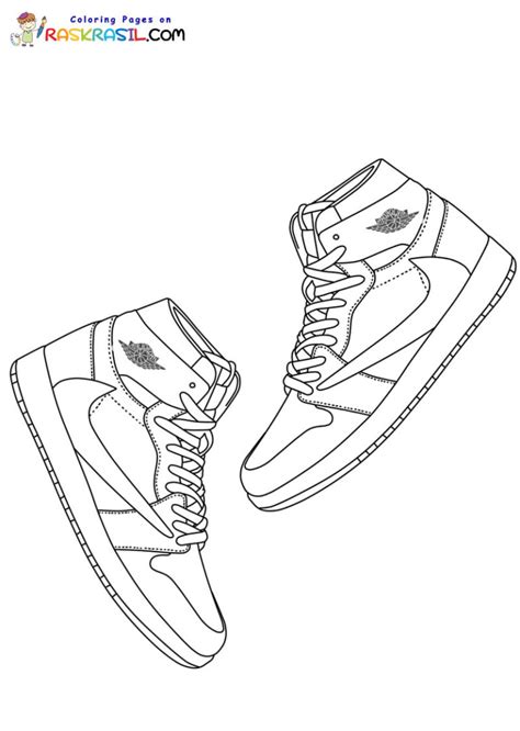 Dibujos De Zapatillas Jordan Para Colorear