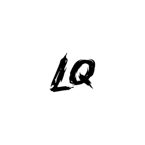 LQ Monogramme Logo Design Lettre Texte Nom Symbole Monochrome Logo