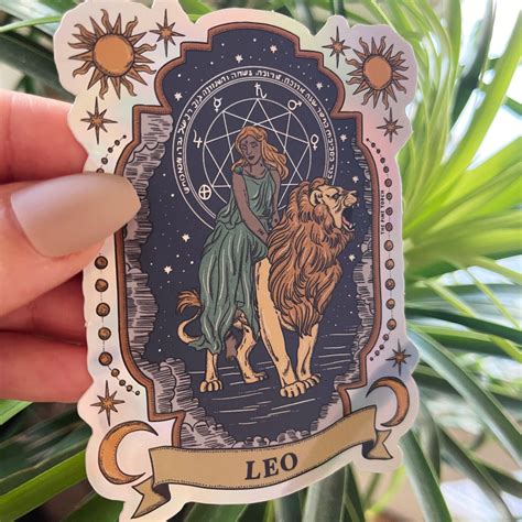 Leo Zodiac Holographic Sticker The Pine Torch