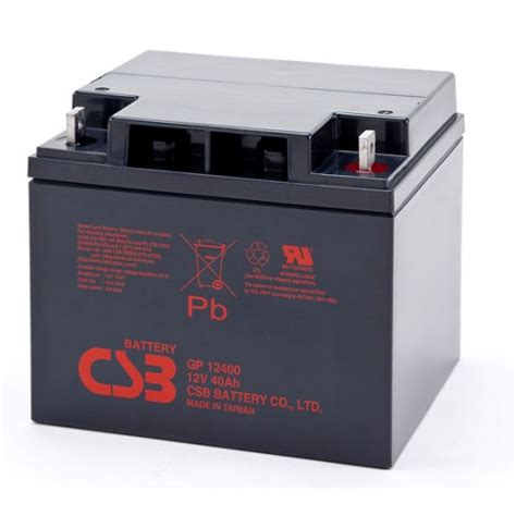АККУМУЛЯТОРНАЯ БАТАРЕЯ (АКБ) CSB GP12400 (12В 40АЧ); габариты ...