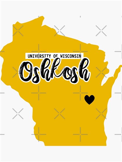 University Of Wisconsin Oshkosh Sticker For Sale By Mynameisliana