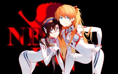 Neon Genesis Evangelion Asuka Langley Soryu Makinami Mari Illustrious Fan Art Twintails