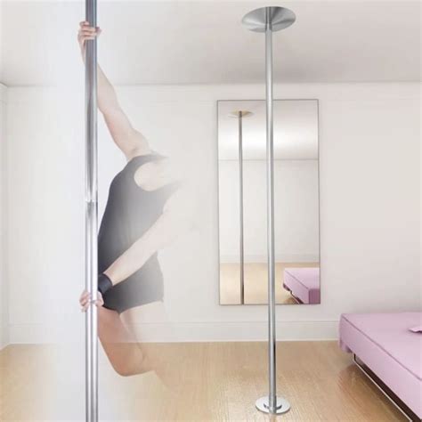 Barre de Pole Dancing Pole Dance Fitness Réglable en Hauteur Rotative