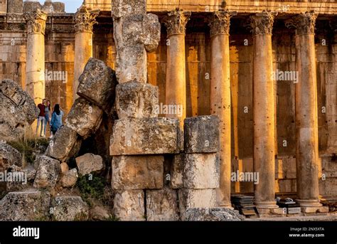 Temple Of Bacchus From Large Court Of Jupiter Temple Baalbeck Bekaa