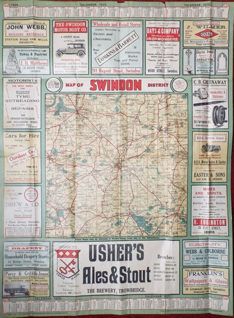 Antique Map Of Swindon Swindon