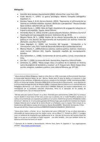 Representación gráfica de la violencia política Historietas Perú PDF