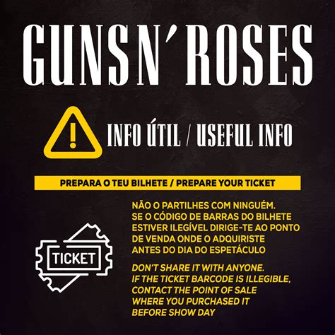 Arte Sonoratodas As Informa Es Teis Para O Concertos Dos Guns N