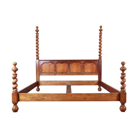 Caribbean Mahogany Reeded And Barley Twist Four Poster Bed Circa 1820 For Sale At 1stdibs