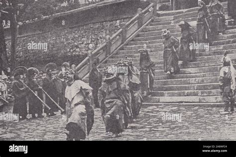 Ceremonial dance at the monasteries in Tibet 1930s Stock Photo - Alamy