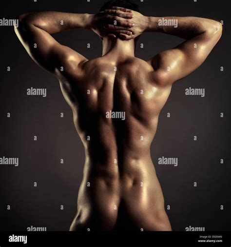 Poto Of Naked Athlete With Strong Body Stock Photo Alamy