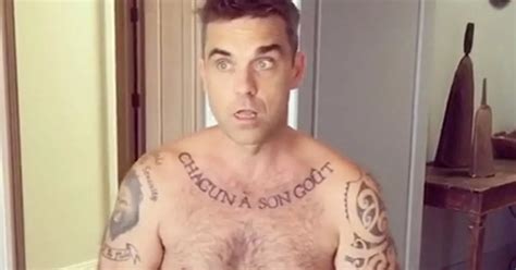Robbie Williams Strips Completely Naked For Fans In Bizarre Instagram Video The Mirror