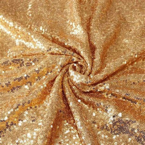 Round Sparkling Champagne Gold Sequin Tablecloth 4 Sizes