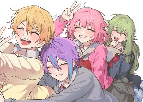 Tenma Tsukasa Ootori Emu Kamishiro Rui And Kusanagi Nene Project Sekai Drawn By Haze Ohw8g