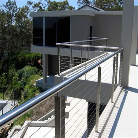 Balcony Railings Handrails Position Stainless Steel Railing Posts Cable