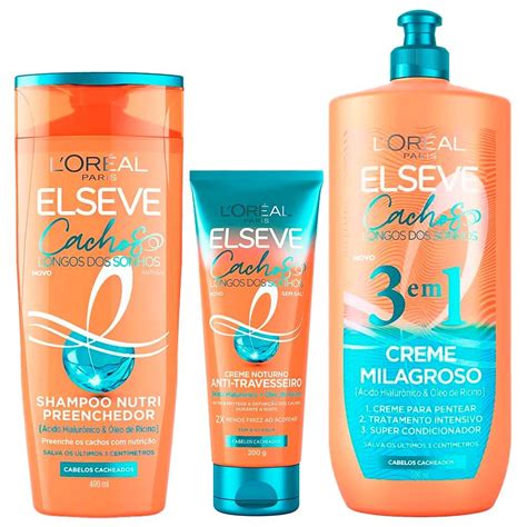 Elseve Cachos Longos Dos Sonhos Kit Shampoo Creme Noturno Creme