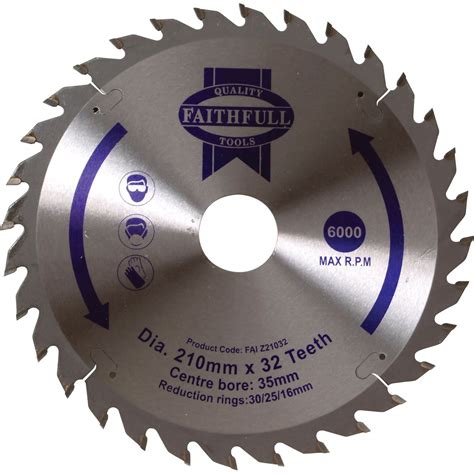 Faithfull Fine Finish Tct Circular Saw Blade Circular Saw Blades