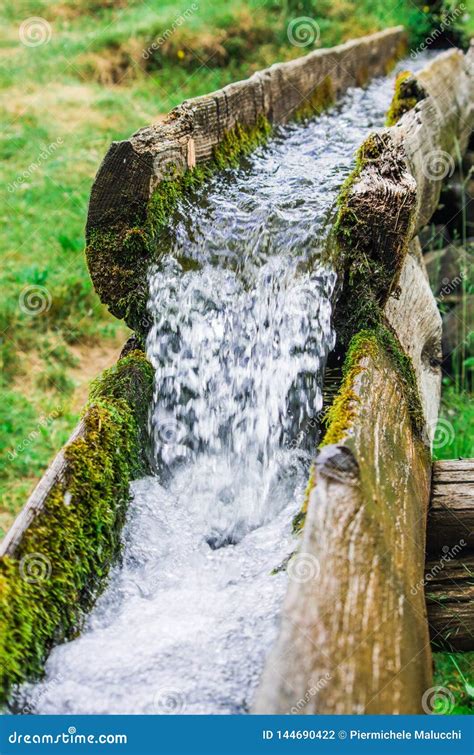 Fresh And Clean Spring Water Flows Downstream Stock Photo Image Of