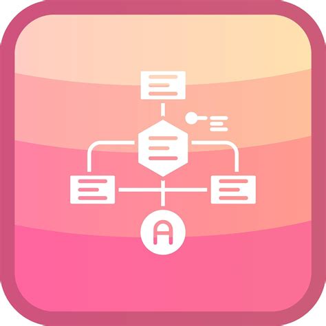 Flowchart Glyph Squre Colored Icon Vector Art At Vecteezy