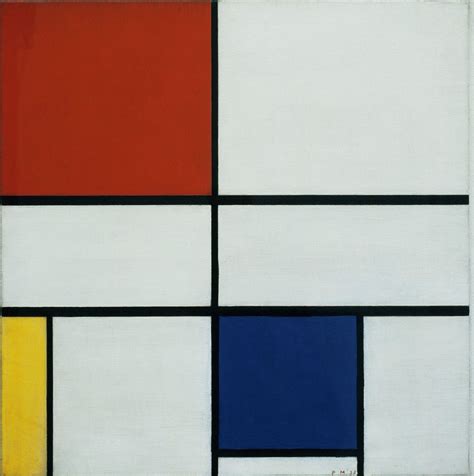 Composition C No Iii With Red Yellow And Blue By Piet Mondrian