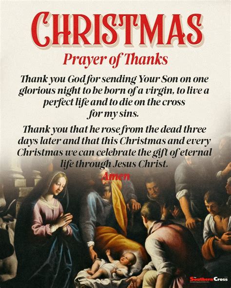 Christmas Prayer of Thanks - The Southern Cross